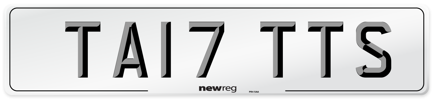 TA17 TTS Number Plate from New Reg